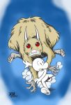  angry bone fone_bone_(character) fur horn male rat_creature red_eyes running slickpuppy teeth 