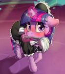  2018 alcor90 blush clothed clothed_feral clothing equine female feral friendship_is_magic hi_res horn maid_uniform mammal my_little_pony solo twilight_sparkle_(mlp) unicorn uniform 