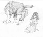  arania canine claws female human male mammal shocked sketch were werewolf wolf 
