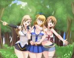  3girls blonde_hair breasts claudia_dragneel cleavage eden&#039;s_zero elie fairy_tail large_breasts long_hair lucy_heartfilia midriff multiple_girls navel rave rebecca_(eden&#039;s_zero) tagme 