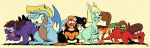  absurd_res angry dragon female feral hair hi_res kangaroo leni_loud lincoln_loud lori_loud luan_loud luna_loud lynn_loud male mammal marsupial master-rainbow primate reptile scalie smile teeth the_loud_house tongue wings 