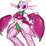  anthro arthropod clothed clothing female fully_clothed insect lesserred lurantis nintendo pok&eacute;mon pok&eacute;mon_(species) redhandofdeath simple_background solo video_games white_background 