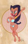  anthro bikini breasts circe cleavage clothed clothing disney ducktales female fully_clothed hair long_hair mammal pig porcine solo swimsuit 