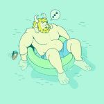  anthro asgore_dreemurr beard boat boss_monster caprine clothed clothing eyes_closed facial_hair horn inner_tube long_ears male mammal overweight overweight_male scarfofsilver size_difference sleeping solo topless undertale vehicle video_games water 