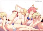 animal_ear_fluff animal_ears arm_support artist_name artoria_pendragon_(all) artoria_pendragon_(swimsuit_archer) ass bangs bare_arms bare_legs bare_shoulders barefoot bikini black_bikini blonde_hair blue_bikini blue_eyes blue_ribbon braid breasts cleavage closed_mouth collarbone commentary criss-cross_halter deru06 english_commentary eyebrows_visible_through_hair fate/grand_order fate_(series) fox_ears french_braid green_eyes groin hair_intakes hair_ribbon halter_top halterneck hand_on_own_head head_tilt jeanne_d'arc_(fate)_(all) jeanne_d'arc_(swimsuit_archer) kneepits knees_up large_breasts leaning_on_person legs long_hair looking_at_viewer lying medium_breasts multiple_girls navel nero_claudius_(fate)_(all) nero_claudius_(swimsuit_caster)_(fate) on_side pink_hair pixiv_fate/grand_order_contest_2 red_bikini ribbon side-tie_bikini sidelocks sitting skindentation smile soles striped striped_bikini swimsuit tamamo_(fate)_(all) tamamo_no_mae_(swimsuit_lancer)_(fate) thighs underboob yellow_eyes 