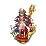  amane_(dragalia_lost) anklet artist_request barefoot braid candle candlestand cat chair child circlet dragalia_lost full_body gem hand_on_hip jewelry long_hair looking_at_viewer official_art robe smile source_request staff stairs transparent_background twin_braids 