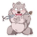  bear belly blush bound chibi embarrassed featureless_crotch jambavan male mammal nikunabe1989 nude overweight slightly_chubby stethoscope tears tokyo_afterschool_summoners 