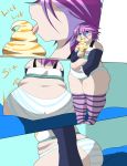  belly big_belly big_thighs blue_and_white_striped_panties clothing female flabby_arms hair humanoid midriff mizore_shirayuki obese overweight panties purple_hair rosario_+_vampire trinity-fate62 underwear weight_gain wide_hips yuki-onna 