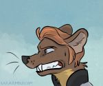  angry anthro digital_media_(artwork) disney frozen hans headshot ilazua invalid_tag male mammal marten mustelid portrait weasel 