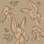  ambiguous_gender anthro disembodied_hand doublepopsicle ears_back english_text eyes_closed finger_in_mouth half-closed_eyes horny_(disambiguation) lagomorph lewd_(disambiguation) looking_pleasured mammal mouth_play open_mouth oral_fixation rabbit saliva sequence solo_focus text 