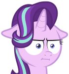  2018 alpha_channel amarthgul equine female feral friendship_is_magic hair horn looking_at_viewer mammal multicolored_hair my_little_pony reaction_image simple_background solo starlight_glimmer_(mlp) transparent_background unicorn 