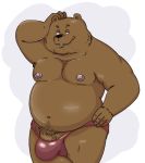  bear bulge clothing ernest_and_c&eacute;lestine george humanoid_penis male mammal mkcrown nipples overweight penis solo underwear 