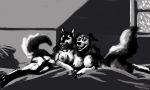  aquila_chrysaetos bed border_collie canine collie dog female husky lying mammal nude smile 