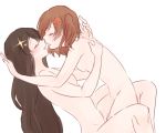  aijou_karen black_hair kagura_hikari nude shoujo_kageki_revue_starlight yuri 