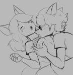  anthro blush canine con_(thecon) eyewear fox girly glasses licking looking_pleasured male male/male mammal morgan_(thecon) nipples thecon tongue tongue_out wolf 