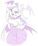  anthro auction bat bat_wings bedroom_eyes cat darkstalkers eyelashes fangs feline female half-closed_eyes humanoid mammal mature_female membranous_wings morrigan norithecat seductive video_games wide_hips wings ych 