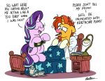  2018 bed bobthedalek dialogue duo english_text equine female friendship_is_magic horn ill lying male mammal medicine my_little_pony starlight_glimmer_(mlp) sunburst_(mlp) text unicorn 