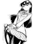  1girl cum erection erection_under_clothes futanari komi-san_wa_komyushou_desu komi_shouko long_hair pantyhose school_uniform skirt solo sturkey tagme 