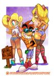  &lt;3 2017 4_fingers anthro bandicoot big_breasts bikini bikini_top biped blonde_hair blue_eyes booty_shorts bracelet breasts brother brown_hair butt butt_pose cigar clothed clothing coco_bandicoot crash crash_bandicoot crash_bandicoot_(series) crop_top crossed_arms eyebrows eyelashes eyewear female footwear fur glasses gold_(metal) gold_tooth green_eyes group hair high_heels jewelry larger_female long_hair looking_at_viewer looking_back male mammal marsupial money multicolored_fur orange_fur patreon ponytail shirt shoes short_hair shorts sibling side_boob sister size_difference skimpy small_breasts smaller_male sneakers standing suggestive sunglasses swimsuit t-shirt tan_fur tawna_bandicoot thick_bottom_lip tight_clothing two_tone_fur unknown_artist url video_games 