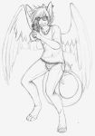  angel_dragon anthro belt biped clothed clothing dragon eyewear feathers fully_clothed fur glasses gun hair holding_object holding_weapon horn jeans looking_at_viewer male pants ranged_weapon shirt simple_background solo source_request standing traditional_media_(artwork) twixxel_minty unknown_artist weapon wings 