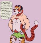  ... 2018 5_fingers annoyed anthro belly black_nose black_sclera blush bulge chest_tuft claws clothing crotch_tuft curled_horn digital_drawing_(artwork) digital_media_(artwork) drawyourfursona english_text feline flaccid foreskin front_view fur half-closed_eyes hands_on_hip horn humanoid_hands humanoid_penis hybrid koorivlf koorivlf_tycoon male mammal meme mostly_clothed multicolored_fur navel nipples pecs penis penis_outline penis_tip pink_sweater poking_out portrait red_fur signature simple_background solo speech_bubble standing striped_fur stripes sweater teeth text three-quarter_portrait tiger tuft twitter_hoodie underwear white_belly white_fur 