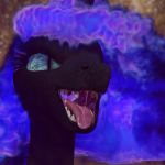  3d_(artwork) ambiguous_gender cycles digital_media_(artwork) drooling equine feral friendship_is_magic horse mammal my_little_pony nightmare_moon_(mlp) open_mouth ponlets pony saliva solo throat tongue tongue_out 