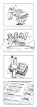  2018 anthro barefoot black_and_white book carrot clothed clothing comic dipstick_ears disney ears_down english_text female food fuel_(artist) holding_object humor judy_hopps lagomorph mammal monochrome rabbit recipe simple_background solo sound_effects sweat sweatdrop text vegetable white_background zootopia 