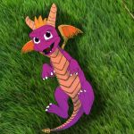  claws digital_media_(artwork) dragon feral grass horn invalid_color invalid_tag looking_at_viewer lying male on_back open_mouth playstation smile spyro spyro_the_dragon teeth tongue video_games wings 