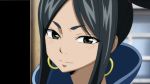  1girl black_hair blush fairy_tail long_hair looking_at_viewer minerva_orlando smile solo 