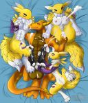  abs bed big_breasts breasts cum digimon dragon female invalid_tag iron_sunsetscales knot male muscular ni3ls nude paws penis pussy renamon size_difference 