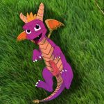  anus claws digital_media_(artwork) dragon feral grass horn invalid_color invalid_tag looking_at_viewer lying male on_back open_mouth penis smile spyro spyro_the_dragon teeth tongue video_games wings 
