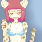  1girl amboynav2 brown_eyes female furry looking_at_viewer panties solo tagme tail underwear 