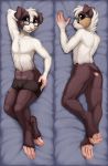  2018 4_fingers 4_toes anthro anus athletic bed biped bird&#039;s-eye_view boy_shorts brown_anus brown_eyes brown_fur brown_pussy brown_spots brown_tail buckteeth butt caviid chest_tuft claws clothed clothing collarbone cuntboy dakimakura_design digital_drawing_(artwork) digital_media_(artwork) eyewear floppy_ears front_view frown full-length_portrait fur fur_tuft glasses guinea_gus guinea_pig hand_behind_head hand_on_hip head_tuft hi_res high-angle_view intersex lighting looking_at_viewer looking_back lying mammal mastectomy_scars multicolored_fur multiple_poses navel nude on_back on_bed on_front pecs pink_claws pink_tail pinup portrait pose pussy pussy_juice raised_arm rear_view rodent scar shadow short_tail smile snout solo spots spotted_fur teeth toe_claws toeless_(marking) toes topless tuft two_tone_fur two_tone_tail underwear visibly_trans whiskers white_fur zazush-una 