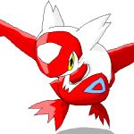  ambiguous_gender blush feral latias legendary_pok&eacute;mon nintendo pasaran pok&eacute;mon pok&eacute;mon_(species) simple_background solo video_games white_background yellow_eyes 