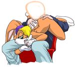  69 anal anthro bbmbbf chair clothed clothing duo erection faceless fellatio female human human_on_anthro interspecies lagomorph lola_bunny male mammal oral oral_sex penis rabbit rimming sex sitting space_jam straight warner_brothers 