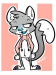 blush cat clothing dipstick_tail feline fur grey_fur male male/male mammal meme multicolored_tail paws sadcat16hrz simple_background sweater sweater_meme 