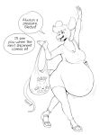  belly big_belly big_breasts breasts cleavage clothed clothing dawmino female hyper hyper_belly mammal pregnant rat rodent 