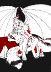  2018 anthro breasts canine claws digital_media_(artwork) dragon duo female fox fur hair horn hybrid male male/female mammal masturbation nipples nude open_mouth orgasm paws piercing pussy scales sex simple_background smile stripes tanutanuki tattoo thick_tail wings 