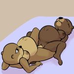 2018 anthro duo female female/female invalid_tag lying mammal mustelid otter pregnant pussy thunderouserections 