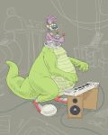  absurd_res big_feet big_shoes body_control clothed clothing clown_shoes dinosaur domestic_ferret extinct feet fur hi_res keyboard machine mammal mech_suit multifur mustelid musteline pink_body pink_fur prehistoric_species reptile robot scalie solo speaker tannerin true_musteline weasel 