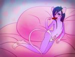  &lt;3 anthro bed bedroom_eyes black_hair buckteeth bulge child clothed clothing crossdressing cub erection food fur girly hair half-closed_eyes humanoid_penis looking_at_viewer lying mammal mostly_nude mouse nipples panties penis pillow pink_fur poking_out popsicle rodent seductive solo teeth tongue tongue_out underwear young zeefirka 