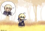  armor bedivere blonde_hair braids cape crying fate/grand_order fate_(series) game_console getting_over_it_with_bennett_foddy grass green_eyes male nabenko parody saber signed sword tears waifu2x weapon 