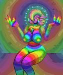  acid_trip animated breasts epilepsy_warning female gardevoir hair humanoid multicolor multicolored_hair nintendo nude pok&eacute;mon pok&eacute;mon_(species) psychedelic rainbow_hair rainbow_skin solo video_games vrisoka 