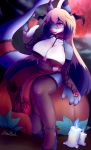  &lt;3 2018 big_breasts blood blueshark bluestar breasts clothed clothing digital_drawing_(artwork) digital_media_(artwork) female fish food fruit hair halloween holidays looking_at_viewer marine open_mouth pumpkin red_eyes shark smile vampire 