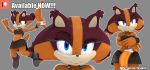  3d_(artwork) anthro blue_eyes breasts clothed clothing digital_media_(artwork) female fur jungle_badger looking_at_viewer mammal open_mouth rotalice2 simple_background sonic_(series) sonic_boom sticks_the sticks_the_jungle_badger 