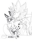  blush clothed clothing dr.neon dragonweirdo duo eyes_closed female floraverse hair inner_ear_fluff kid_neon kissing lily_(floraverse) mammal neon_(floraverse) scrapgoat simple_background 