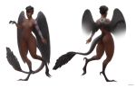  2018 abs absurd_res alpha_channel alya_(kin) animal_humanoid avian big_butt black_hair breasts brown_eyes butt claws dark_skin digitigrade facial_piercing feathers female hair hi_res humanoid jewelry kin~ model_sheet nipples nose_piercing nude piercing pussy scales septum_piercing short_hair simple_background solo tattoo transparent_background wide_hips wings xiongfeng95 yellow_eyes 