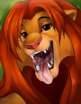  2015 ambiguous_form digital_media_(artwork) disney drooling feline fur gaping_mouth hi_res lion looking_at_viewer male mammal mane mouth_shot nummynumz open_mouth saliva sharp_teeth simba solo teeth the_lion_king tongue tongue_out 