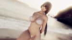  1girl 3d beach bikini breasts ii_naotora image_sample large_breasts ocean pixiv_sample sengoku_musou swimsuit 