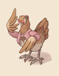  2018 avian bird chicken clothed clothed_feral clothing feathers female feral hi_res hoodie looking_down multicolored_feathers sepia_(artist) simple_background solo twitter_hoodie two_tone_feathers white_background yellow_eyes 